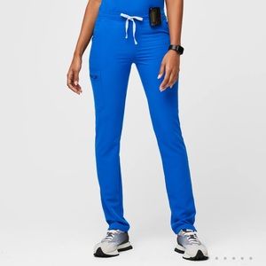 Figs Yola Skinny Scrub Pant Royal Blue Medium Petite